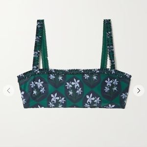 Agua Bendita Olmo Ruffled Floral Print Recycled Bikini Top